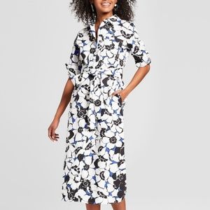Women's Long Sleeve Midi Shirtdress - Who What Wea